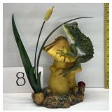 Outdoor Frog & mushroom decor; 9"