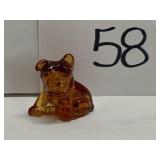 Vintage amethyst glass dog trinket; 1.5' Vintage amethyst glass dog trinket; 1.5'
