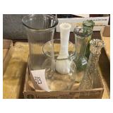 Lot of (6) vases varying sizes Lot of (6) vases varying sizes