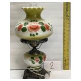 Vintage Floral Handpainted Hurricane Style Vintage Floral Handpainted Hurricane Style