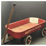 Vintage red radio flyer wagon 10.5x24.5