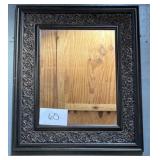 French Ornate Bronze framed wood wall mirror