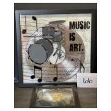 Drum Set Music Is Art Oscar Wilde Framed & more