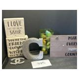 Lot of Room Decor & More; Shelf Decor; Rocks