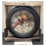 10" Reflective Art Spring Romance Bird Wall Clock