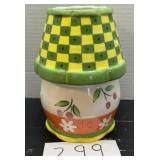 Ceramic floral candle holder