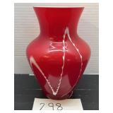 BX Glass Swirl paint vase - vintage