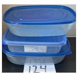 (3) reusable food containers