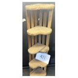 Wooden 5 tier Heart Shelf