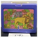 Vintage jungle animals lunch box