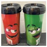 (2) reusable m and m cups