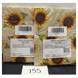 (2) sunflower drop table cloths