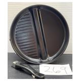 New divided frying pan; unassembled