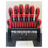 Screwdriver set with stand