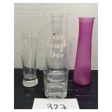 Mixed vases and Jack Daniel