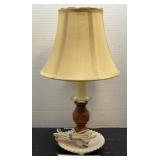 17" Vintage lamp w/ milk glass base