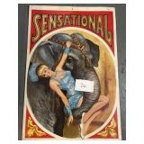 Vintage Kraft sensational circus poster 24x35