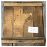 West Virginia mirror silhouette wooden shelf