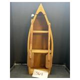 Wooden Hanging Sailboat Shelf