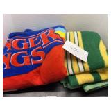 (2) throw blankets - Green Bay and stranger things