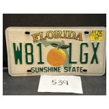 Vintage License Plate