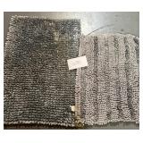 (2) fluffy floor rugs small