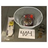 Padlocks & Metal Basket; Master Locks