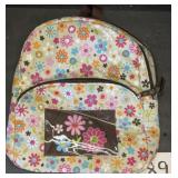 Small brown and flower design book bag