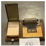 Vintage Desk Set Memo Pad