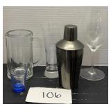 Mixed lot; martini mixer and more