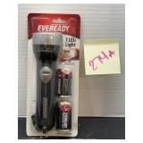 New ever ready flashlight and batteries