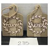 Mini primitive / country cutting board wall decor