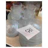 Vintage glass dish set