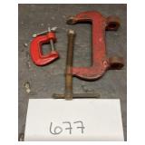 (2) small c clamps