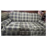Floral / plaid patterned vintage couch
