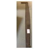 72' vintage two man logging saw