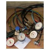 (2) sets pressure gauges w/ hoses