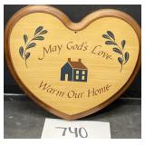 Vintage wooden heart wall art