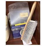 Seat cover and shop brush