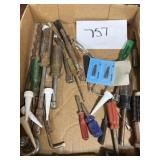 Mixed tools; screwdrivers and more