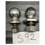 (2) trailer hitch balls, 1 7/8'