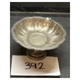 Vtg Silver Plated Footed Pedestal Candy Nut Dish