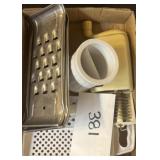 Mixed kitchen utensils cheese graders & more