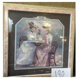 Victorian women over tea wall art; Bettie