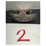 Vintage Coca Cola can opener off of old fridge