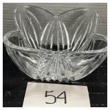 Vintage decorative lead crystal candy dish / bowl