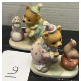 Vintage homeco clown bear decor