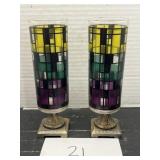(2) Vintage Antiqued Candelrama Nu-Trend Candle