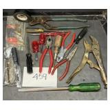 Mixed lot hand tools screw drivers & more