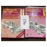 (2) Haynes; Chrysler Midsize 82-95 & Ford Escort